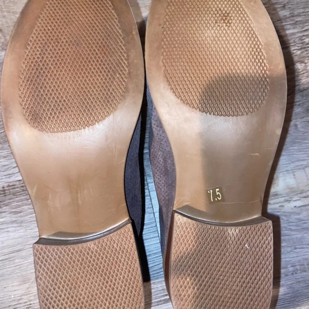 Steve Madden Women’s Lancaster Taupe Suede Ankle Back Zip Booties Size 7.5M (L) - Picture 8 of 11